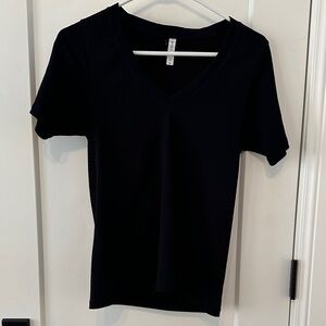 Classic Black Athleta V-Neck Women's Top